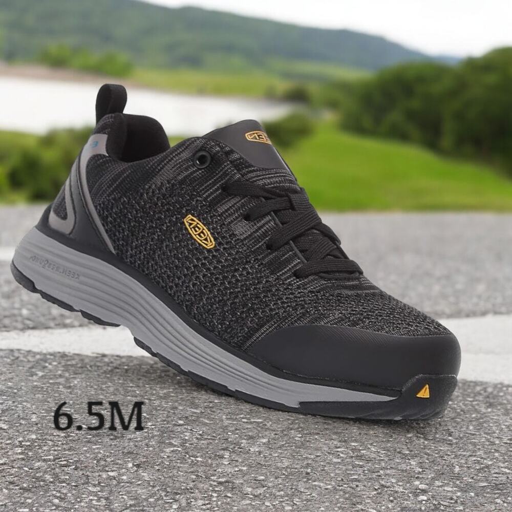 Keen Womens size 6.5M Sparta Black Grey Alloy Toe ESD Work Shoes ~ runs small